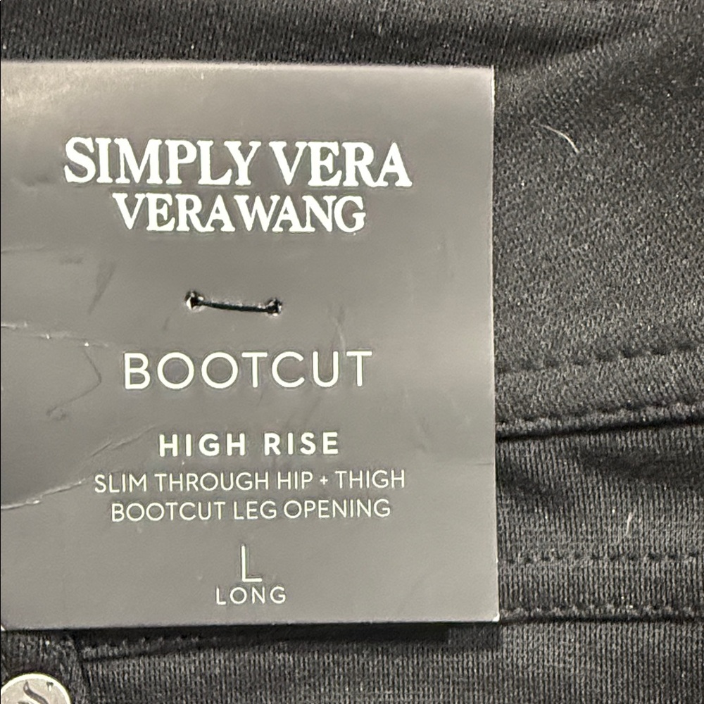 Simply Vera Vera Wang Black High Rise Bootcut Pants - Picture 2 of 5